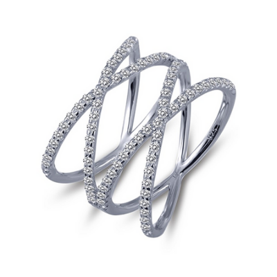 SilverDew Silver Ring Thin X Ring Criss Cross CZ Ring Cross Ring Connected  Ring Mother Birthday & Girlfriend Gift Sterling Silver Cubic Zirconia  Rhodium Plated Ring Price in India - Buy SilverDew
